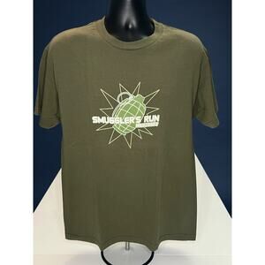 Rockstar Games Smuggler’s Run Warzones Promo T-Shirt Green Size L Rare 2000s